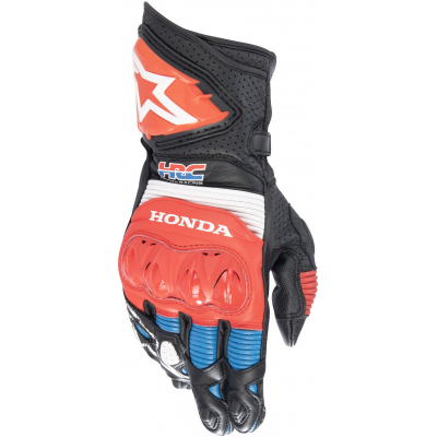ALPINESTARS rukavice GP PRO R 3 HONDA kolekce černá/červená fluo/modrá/bílá 2024