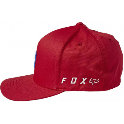 FOX kšiltovka HONDA WING Flexfit flame red